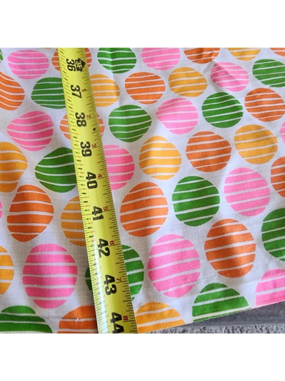 Vintage M. Lowenstein & Sons Mod Circle Fabric  1960s/1970s Retro 44x44in